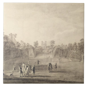 Carreau En Céramique Bowling Green chez Claremont, 1738 (gravure)