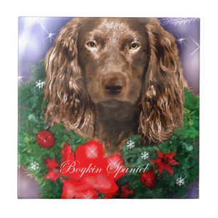 Carreau En Céramique Boykin Spaniel Noël