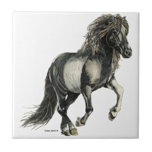 Carreau En Céramique Brana le cheval islandais au galop