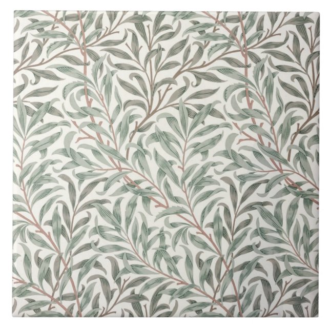 Carreau En Céramique Branche de saule, conception de papier peint, 1874 (Devant)