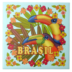 Carreau En Céramique Brasil Toucans céramique