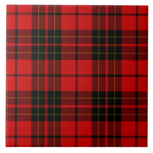 Carreau En Céramique Brodie tartan rouge noir plaid