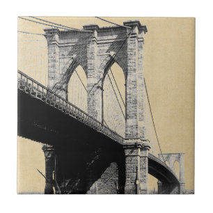 Carreau En Céramique Brooklyn Bridge Landmark New York 1896