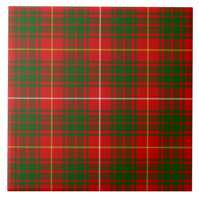 Carreau En Céramique Bruce tartan rouge vert plaid (Devant)