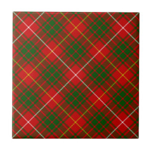 Carreau En Céramique Bruce tartan rouge vert plaid
