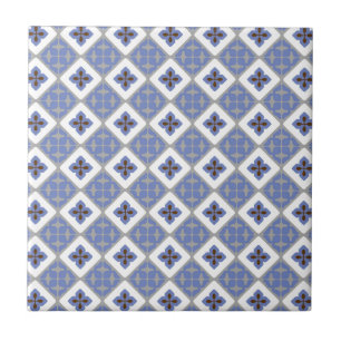 Carreau En Céramique Brun lilas de gris de motif floral marocain de