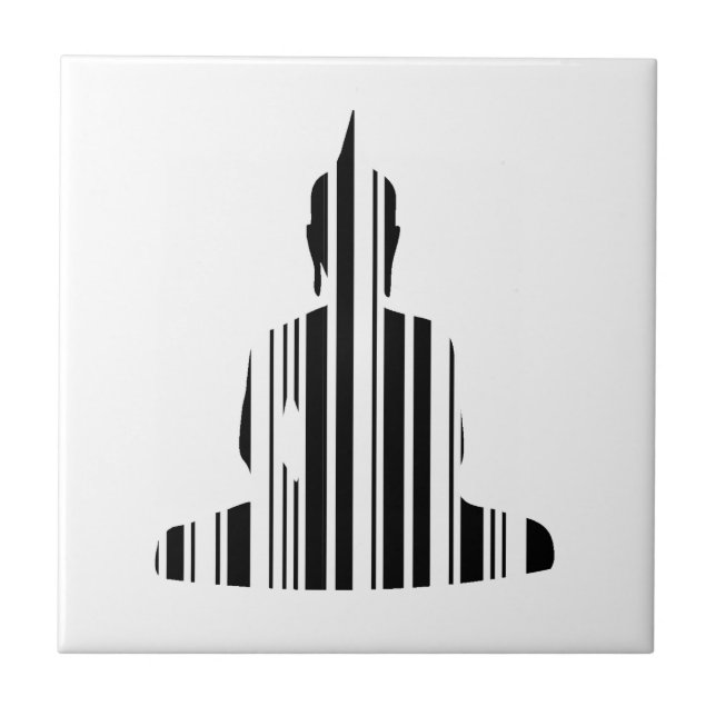 Carreau En Céramique BUDDHA BAR CODE modèle de code-barres bouddhiste (Devant)