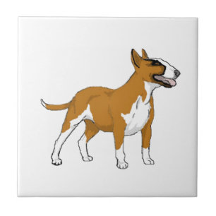 Carreau En Céramique Bull Terrier — Couleur