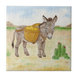 Carreau En Céramique Burro avec la tuile de panier