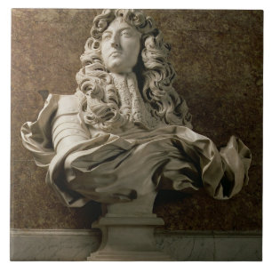 Carreau En Céramique Buste de portrait de Louis XIV (1638-1715), 1665,