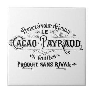 Carreau En Céramique Cacao français vintage - annonce de Payraud