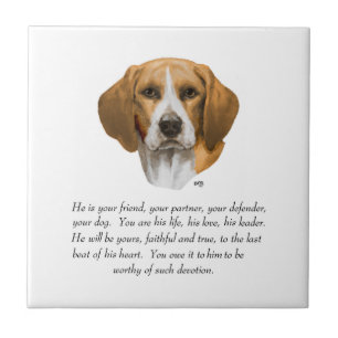 Carreau En Céramique Cadeau Beagle MÂLE