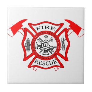 Carreau En Céramique Cadeaux de logo de département du feu de