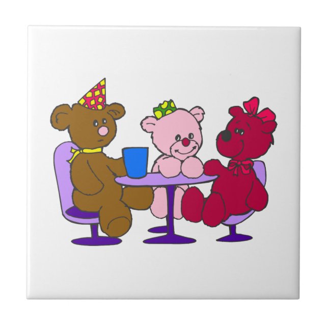 Carreau En Céramique Café d'ours de nounours (Devant)