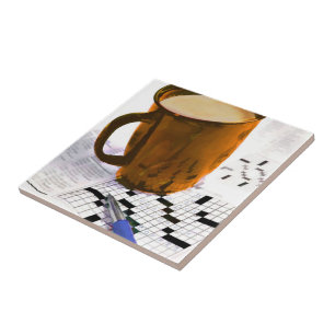 Carreau En Céramique Café et un jeu de mots croisé