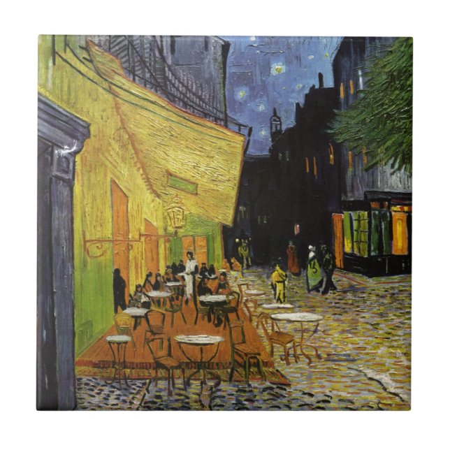 Carreau En Céramique Café nocturne de Van Gogh (Devant)