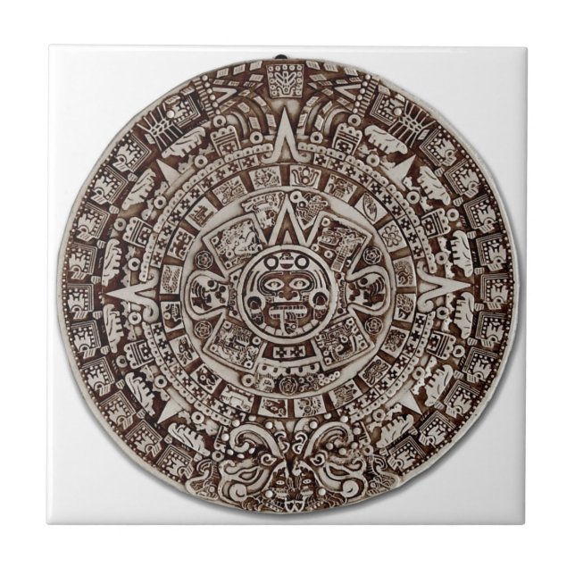 Carreau En Céramique Calendrier Maya/Azt2que (Devant)