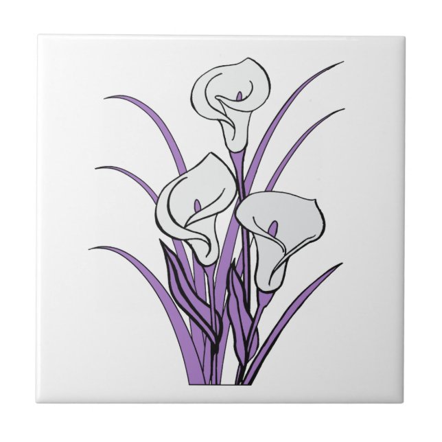 Carreau En Céramique Calla Lily Design (Devant)