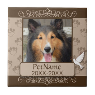 Carreau En Céramique Calligraph Brown tourbillonne sympathie faite sur