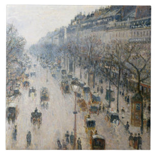 Carreau En Céramique Camille Pissarro - le boulevard Montmartre