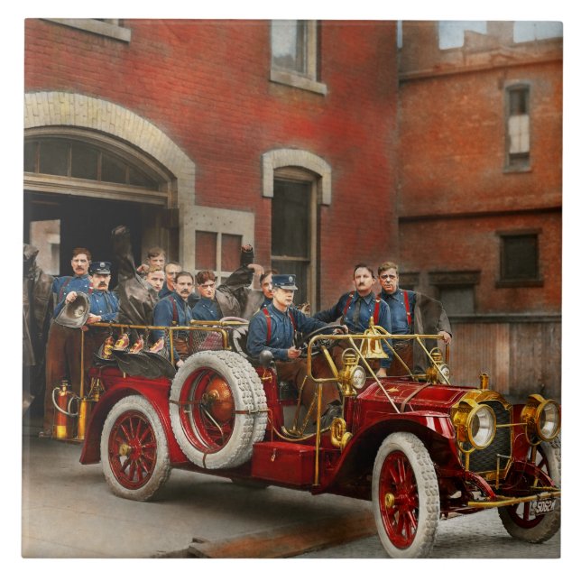 Carreau En Céramique Camion de pompiers - l'escadron 1911 de vol (Devant)