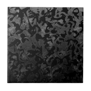 Carreau En Céramique Camouflage moderne Camo-noir et gris foncé