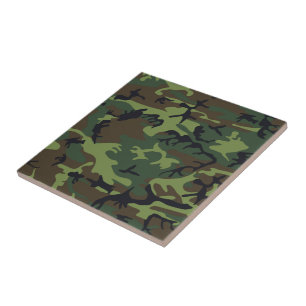 Carreau En Céramique Camouflage vert militaire