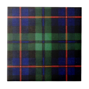 CARREAU EN CÉRAMIQUE CAMPBELL DE TARTAN DE FAMILLE DE CAWDOR