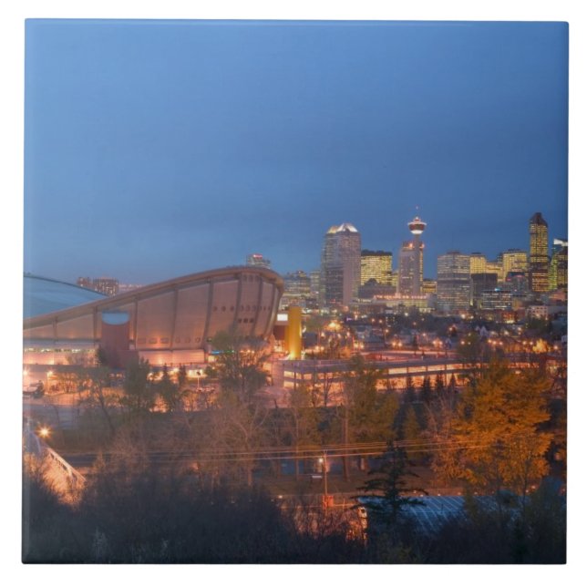Carreau En Céramique Canada, Alberta, Calgary : Skyline de la ville du  (Devant)