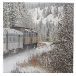 Carreau En Céramique Canada, Alberta. Train des neiges de VIA Rail entr