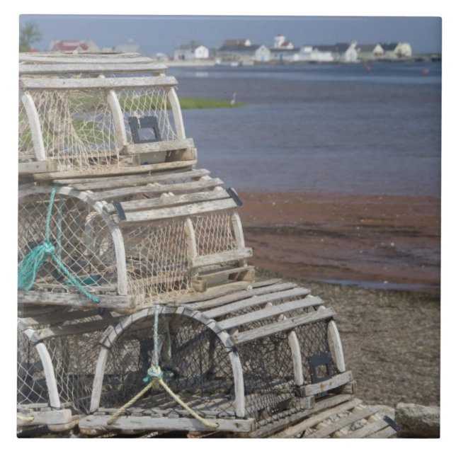 Carreau En Céramique Canada, Île-du-Prince-Édouard, Rustico. Homard (Devant)