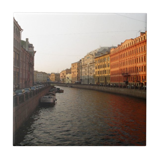 Carreau En Céramique Canal à St Petersburg, Russie (Devant)