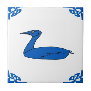 Carreau En Céramique Canard bleu néerlandais