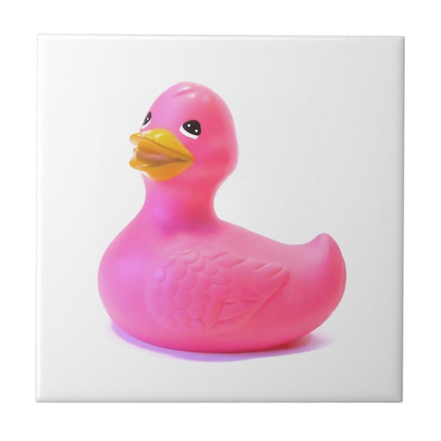 Carreau En Céramique Canard en caoutchouc rose (Devant)