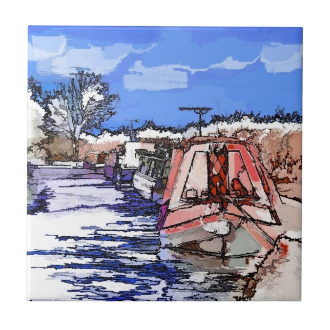 CARREAU EN CÉRAMIQUE CANAUX (Devant)