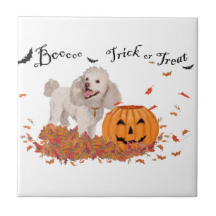 Carreau En Céramique Caniche à Halloween