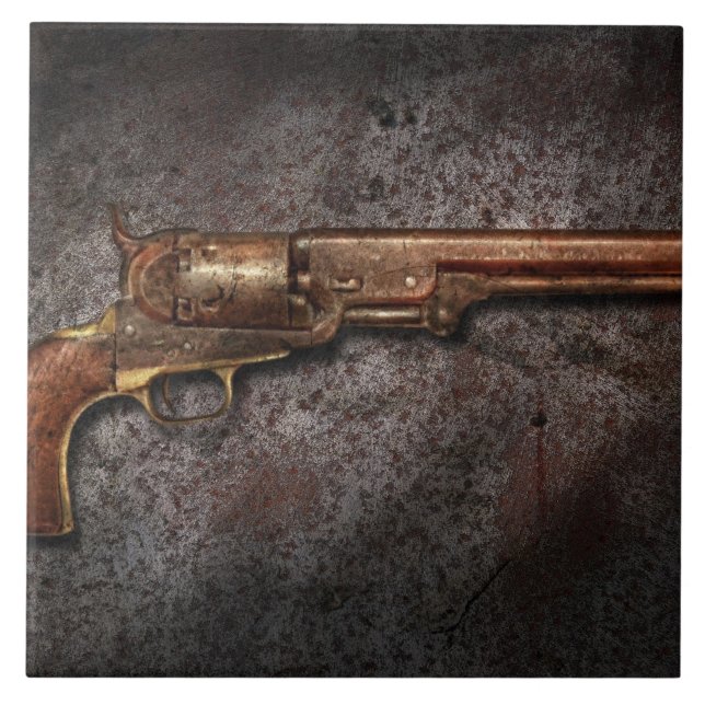 Carreau En Céramique Canon - Modèle 1851 - 36 Calibre Revolver (Devant)