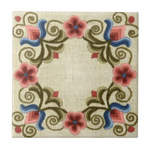 Carreau En Céramique Carré hongrois de broderie