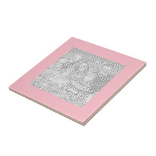 Carreau En Céramique Carré - photo de la frontière rose