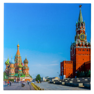 Carreau En Céramique Carré rouge de Moscou