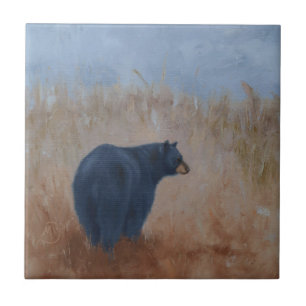 Carreau En Céramique Carreau de céramique avec l'ours "de vue arrière
