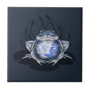 Carreau En Céramique Carreau de céramique bleu de grenouille de Taurea