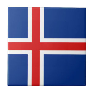 Carreau En Céramique Carreau de céramique de drapeau de l'Islande