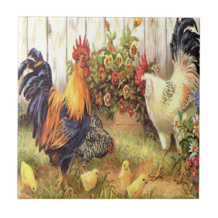 Carreau En Céramique Carreau de céramique de pays de poule française 