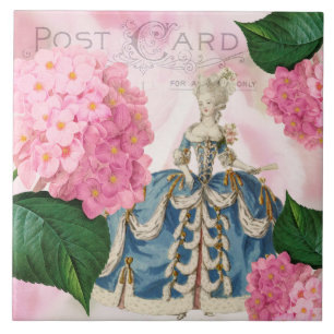 Carreau En Céramique Carreau de céramique d'hortensia rose de Marie