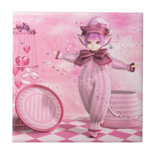 Carreau En Céramique Carreau de céramique fantaisie rose précieux