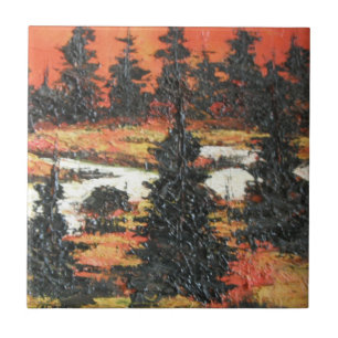 Carreau En Céramique Carrelage Ann Hayes Peinture Arbre Delight