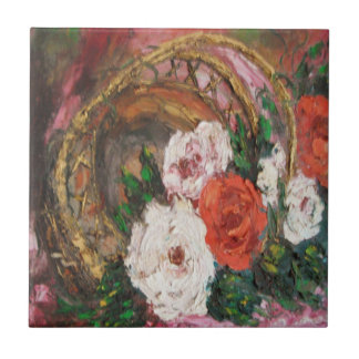 Carreau En Céramique Carrelage Ann Hayes Peinture Panier à fleurs vers