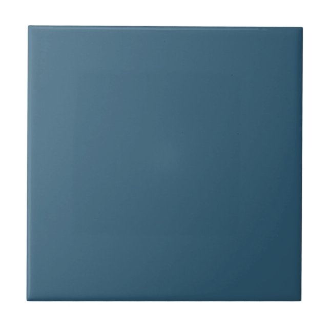 Carreau En Céramique Carrelage bleu acier solide (Devant)