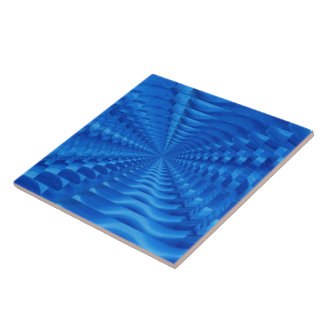 Carreau En Céramique Carrelage Carré concentré bleu